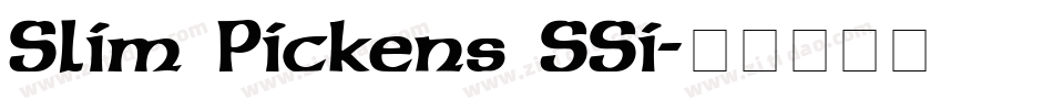 Slim Pickens SSi字体转换